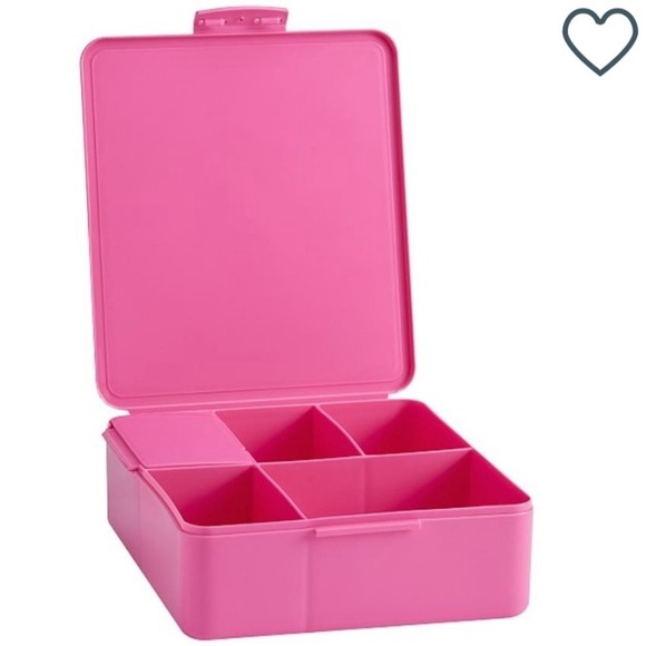 Pottery Barn Kids Pink Bento Snack Lunch Box school lunch lunchbox Divided - Picture 1 of 11